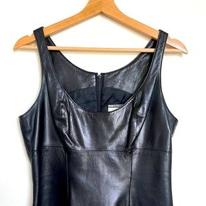 Michael Hoban leather sheath dress